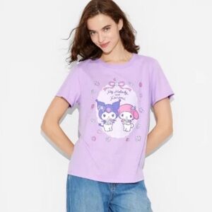 Sanrio Lavender Kuromi and My Melody Tee